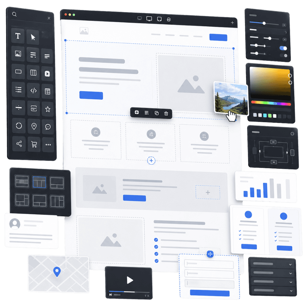 DIY website builder illustration