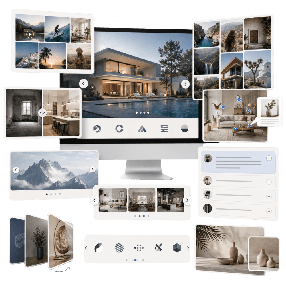 Photo and video gallery features